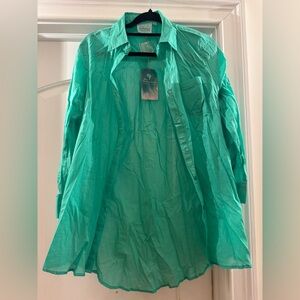 Adorable True Destinations Resort Wear Green Beach Shirt